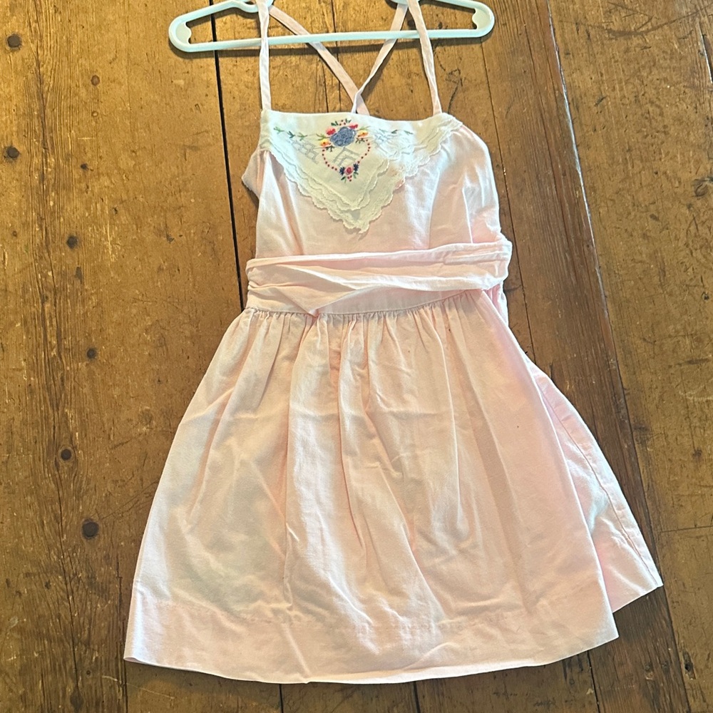 Pink Embroidered Sundress